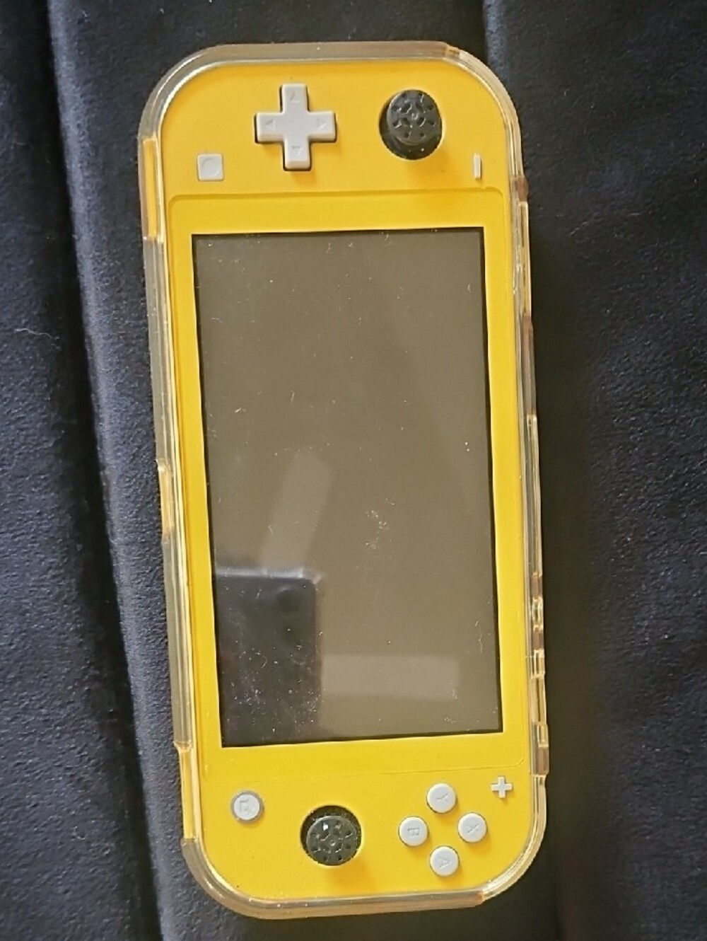 Nintendo Switch Yellow Handheld Gaming Console with Clear Case